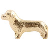 Dachshund Drawer Knob in Gold Finish - Dog Cabinet Knob