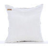 White Geometric Throw Pillows 20"x20" Outdoor Chair Cushions, Lattice Art Silk