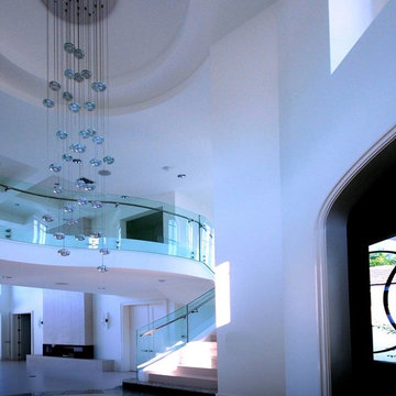 Glass and Metal Stairs