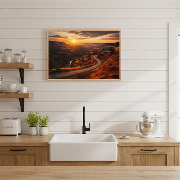 A Tranquil Trail Realism Painting Digital Artwork Modern Farmhouse Style