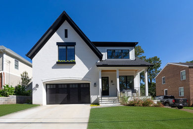 Inspiration for a transitional exterior home remodel in DC Metro