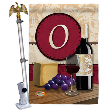 Wine O Initial Happy Hour & Drinks Wine House Flag Set