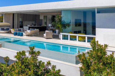 This is an example of a mid-sized modern courtyard formal garden in Orange County.