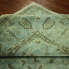 New Luxurious Overdyed 9'x12' Hand Knotted Oriental Aqua Blue Wool Area Rug MC11