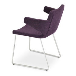 Nevada Arm Sled Chrome - Dining Chairs