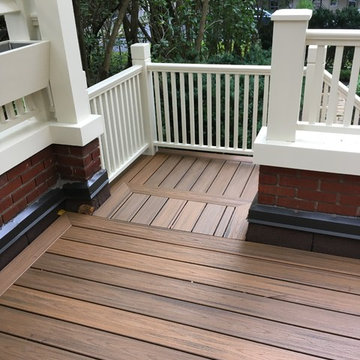 TREX roof deck and vintage cedar railings and pannel
