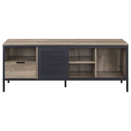 ACME Nantan TV Stand, Rustic Oak and Black