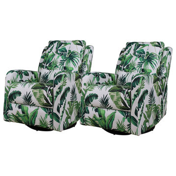 Polyester 27.2" Recliner Chairs, Green