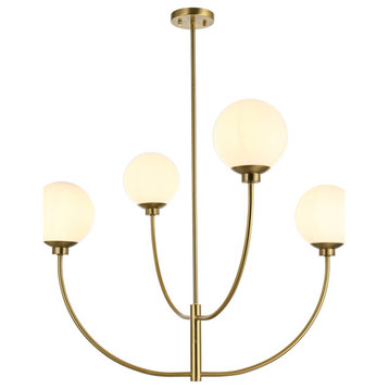 Living District Nyomi 36" Chandelier in Satin Gold