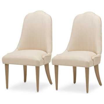 Malibu Crest Dining Side Chair, Set of 2 - Sahara/Burnished Gold