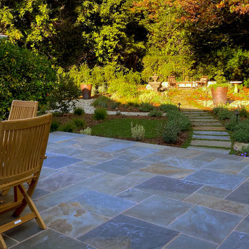 Ross, CA Backyard Redesigned to Replace the Lawn and Leaky Pool