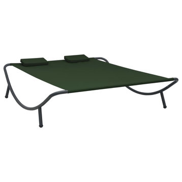 Vidaxl Outdoor Lounge Bed Fabric Green