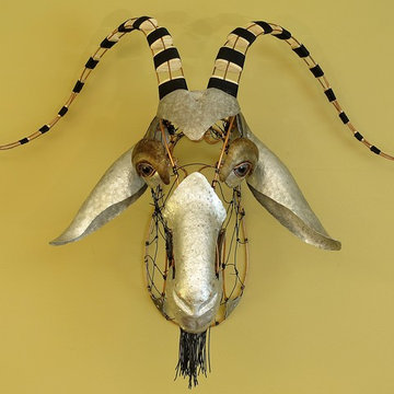 Goat, Faux Taxidermy, Wall Sculpture