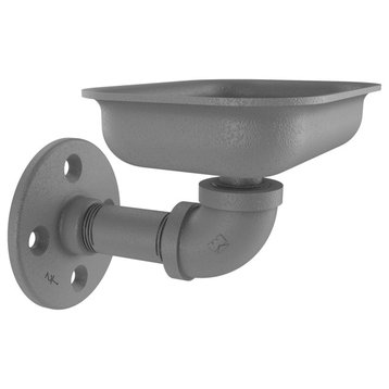 Pipeline Wall Mounted Soap Dish, Matte Gray