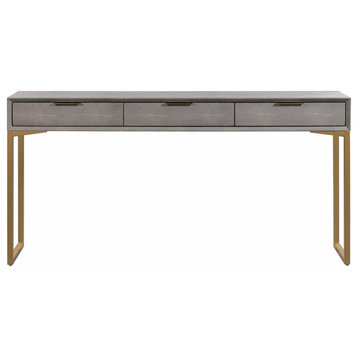 Pesce Shagreen Console Table - Grey