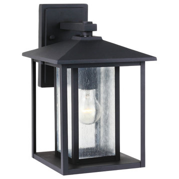 Sea Gull Lighting 1-Light Outdoor Lantern, Black