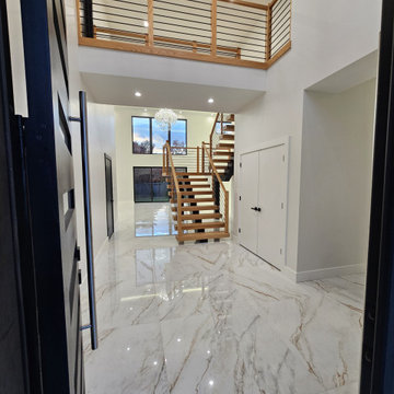 Project #143 | Floating Red Oak Staircase