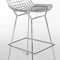 Bertoia Bar Stool with Seat Pad | Design Within Reach - Bar Stools And Counter Stools