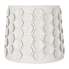 50 Most Por Contemporary Lamp Shades For 2019 Houzz 39321 Empire Laser Cut Shaped Spider Lamp Shade Off White 9 X10