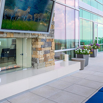 Double Sided Custom Fireplace