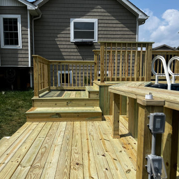 Pressure Treated Wood Pool Deck