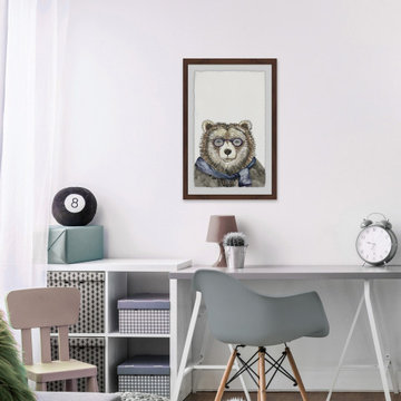 "Grandpa Bear" Framed Painting Print