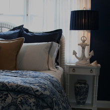 beach house blue and white