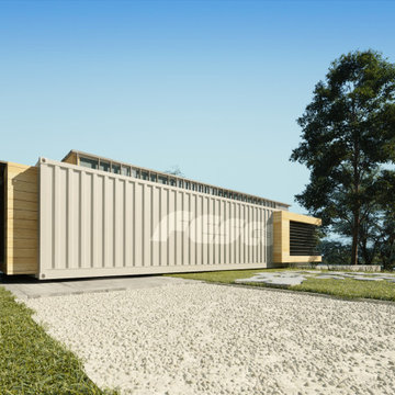 modern house from shipping contianer