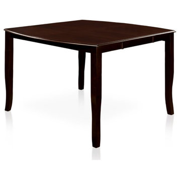 Furniture of America Arriane Wood Expandable Counter Dining Table in Espresso