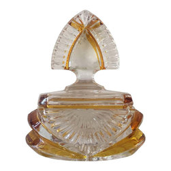 Mid century Hollywood Regency Glass Perfume Bottle - Home Fragrances
