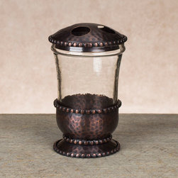 GG Antique Copper Hammered Toothbrush Holder - Toothbrush Holders