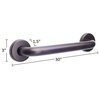 27 Inch Straight Bar with 1.25" OD, Oil Rubbed Bronze