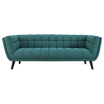 Alavar Upholstered Fabric Sofa, Teal