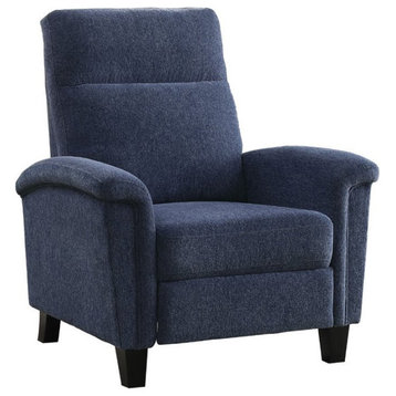 Lexicon Weiser Chenille Press Back Recliner in Blue