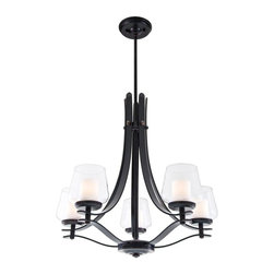 Filament Design - Filament Design Bella 5-Light Graphite Chandelier - Chandeliers