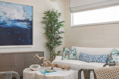 Living room - coastal living room idea in Tampa