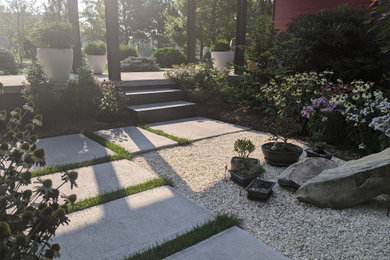 This is an example of a world-inspired garden in Raleigh.