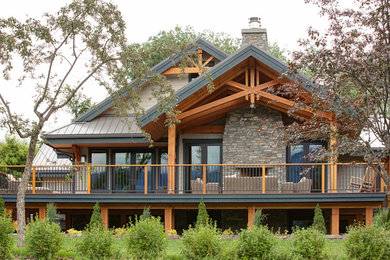 Example of a mountain style exterior home design in Vancouver