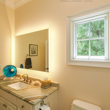 New Picture Window in Gorgeous Bathroom - Renewal by Andersen Georgia