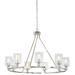 Minka Lavery - Minka Lavery 3087-613 Studio 5 - Nine Light Chandelier (bulbs incl.) - Studio 5 collection by Minka Lavery is a lifestyle design consistent with urban trends. Glass shades set upon crystal deco orbs make this collection a true design solution for living. Polished Nickel Clear Glass 45" Dia. X 31"H 9 Light, 60W Med. Base (Incl.).Shade Included: TRUE* Number of Bulbs: 9*Wattage: 60W* BulbType: Ferro Medium Base* Bulb Included: Yes