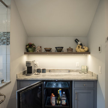Master Bathroom with Beverage Station Nook
