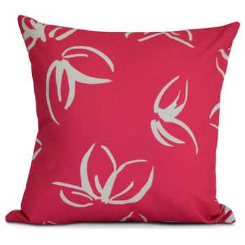 20x20", Eva, Floral Print Pillow, Pink