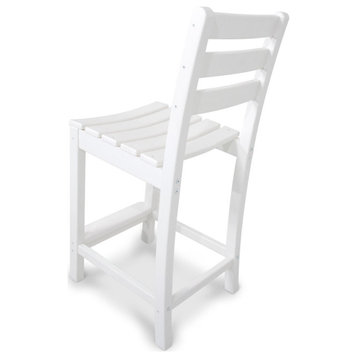 Trex Outdoor Furniture Monterey Bay Counter Side Chair, Classic White