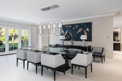 Inspiration for a contemporary dining room in Buckinghamshire.