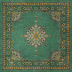 Spicher and Company Vintage Vinyl Floor Cloths Tabriz Bohemian Area Rugs