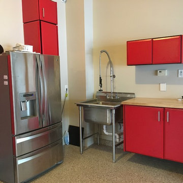 Racing Red Garage storage