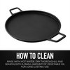 Kenmore 14 Inch Cast Iron Pizza Pan in Black