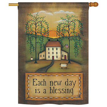 Each New Day Inspirational, Everyday House Flag 28"x40"