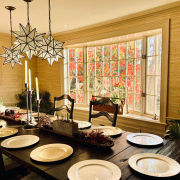 Gorgeous Dining Room with Chinoiserie and Tuscan Mural