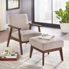 Sonia Chair and Ottoman, Gray